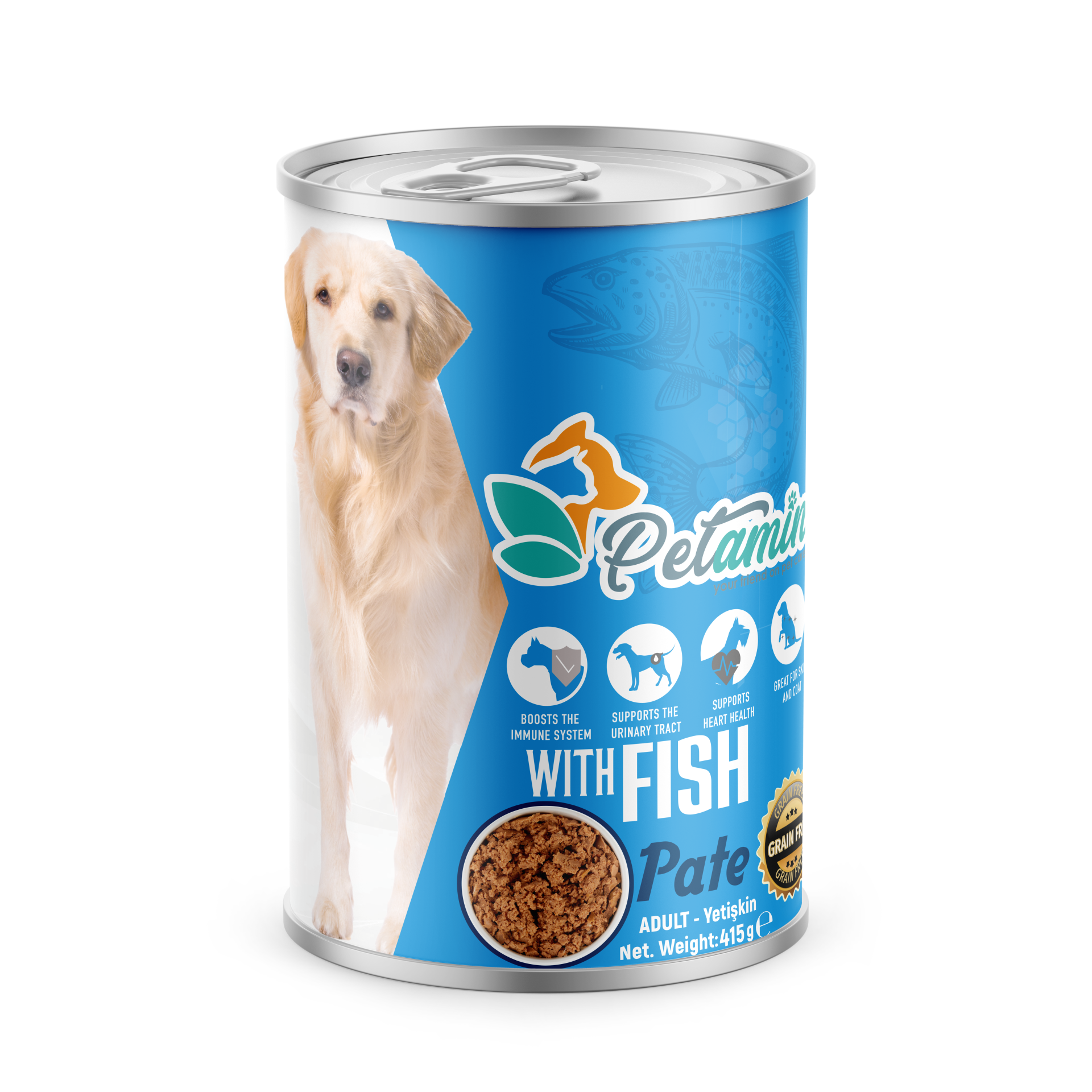 PETAMİN SOMON ETLİ KÖPEK KONSERVE 415 GR 24 LÜ