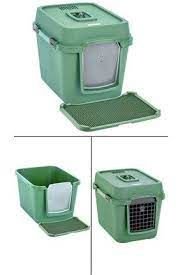 VERSUS XL KAPALI KEDİ TUVALETİ ve (TAŞIMA) BEJ,YEŞİL,GRİ