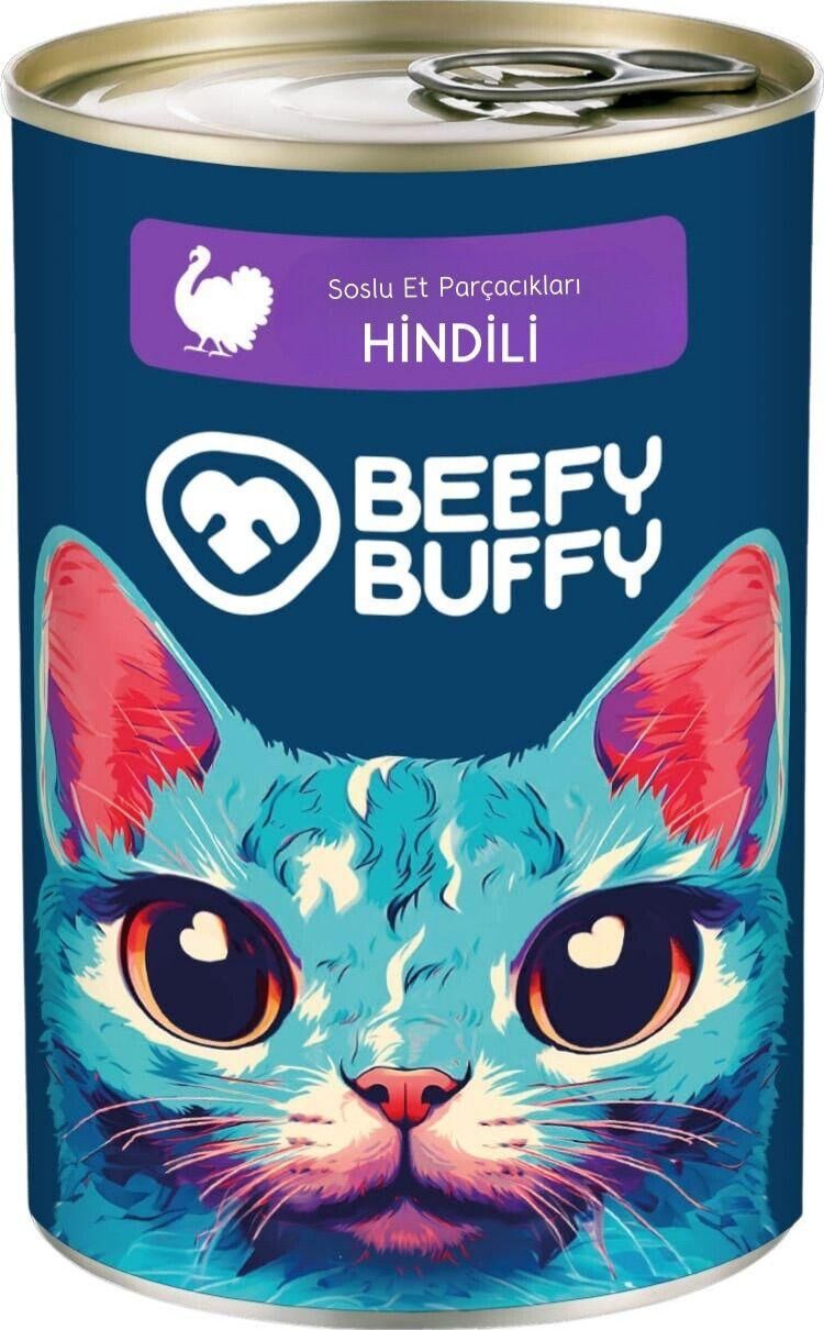 BEEFY BUFFY HİNDİLİ KEDİ KONSERVE MAMA 415 GR