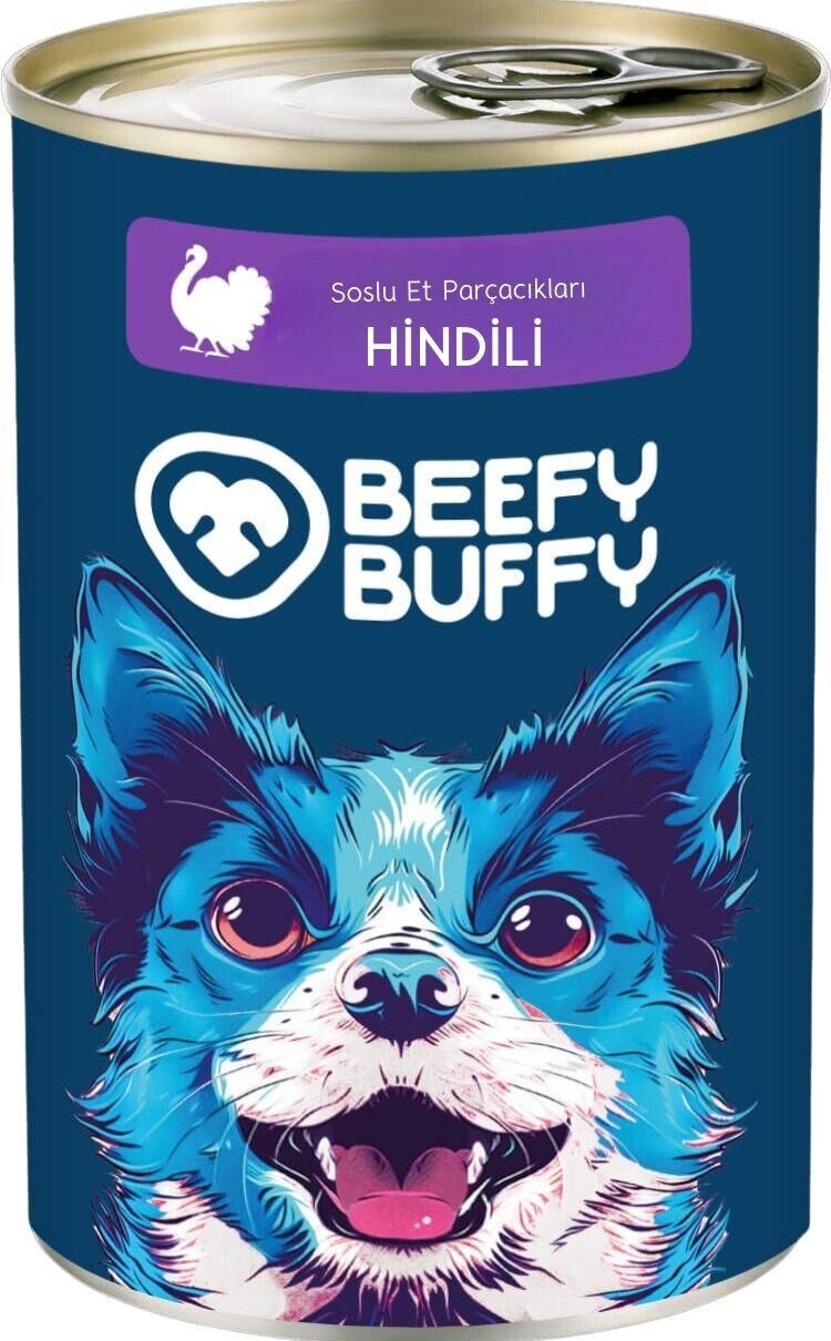 BEEFY BUFFY HİNDİLİ KÖPEK KONSERVE MAMA 415 GR