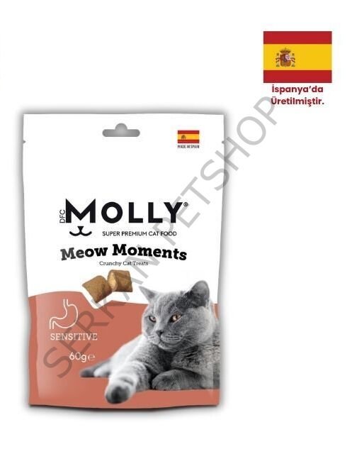 MOLLY MEOW MOMENTS SENSİTİVE HASSAS SİNDİRİM KEDİ ÖDÜLÜ 60gr