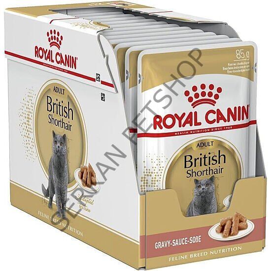 Royal Canin BOX Pouch British Shorthair Irkına Özel Yaş Kedi Maması 85 Gr x 1