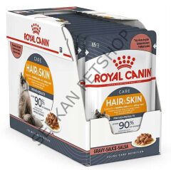 Royal Canin BOX Pouch Gravy Hair Skin Hassas Tüylü Kedi Maması 85 Gr x1