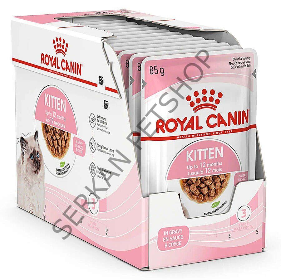 Royal Canin BOX Pouch Gravy Kitten Instinctive Yaş Yavru Kedi Maması 85 Gr x1