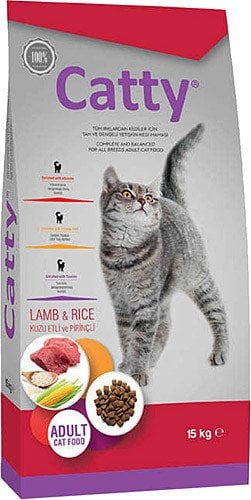 CATTY KUZU ETLİ KEDİ MAMASI 15 KG
