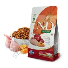 N&D Balkabaklı Bıldırcın Etli-Narlı Tahılsız Kısırlaştırılmış Kedi Maması 1.5 Kg