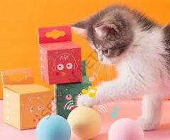CHİRPİNG HAYVAN SESİ ÇIKARAN KEDİ OYUNCAĞI TOP + CANİP KEDİ OTU HEDİYE