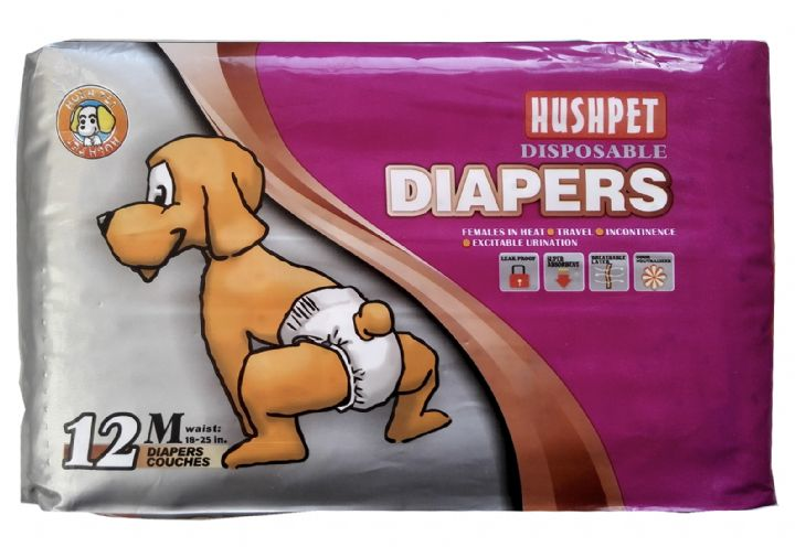 HUSHPET ULTRA EMİCİ KÖPEK KÜLOT ÇİŞ PEDİ M 12Lİ