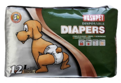 HUSHPET ULTRA EMİCİ KÖPEK KÜLOT ÇİŞ PEDİ L 12Lİ
