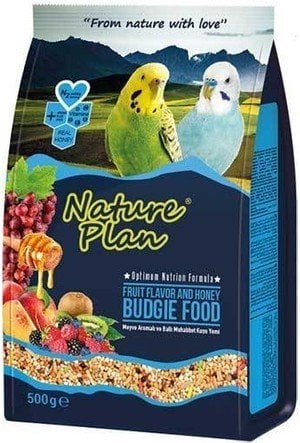 NATURE PLAN MEYVE AROMALI VE BALLI MUHABBET KUŞU YEMİ 500 GR(18)