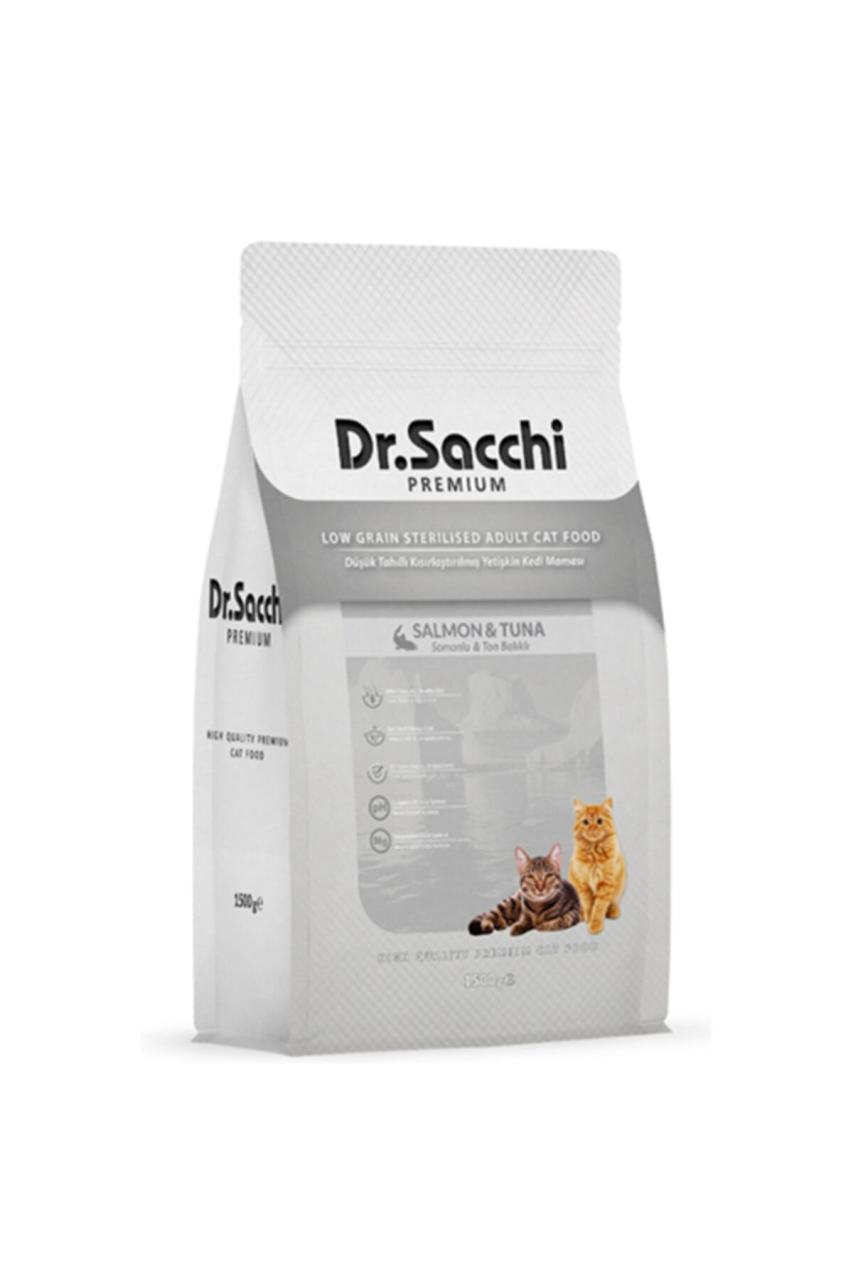 DR SACCHİ DÜŞÜK TAHILLI STERİLİZE KISIR KEDİ MAMASI 1,5 KG