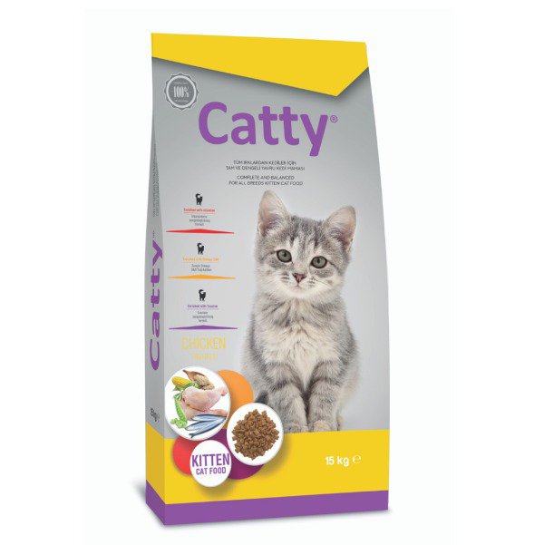 CATTY TAVUKLU YAVRU KEDİ MAMASI 15 KG