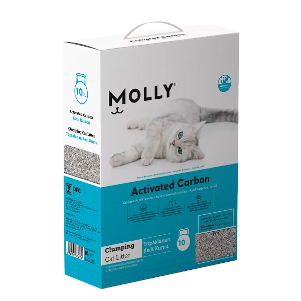 MOLLY AKTIF KARBONLU KEDI KUMU 10 LT