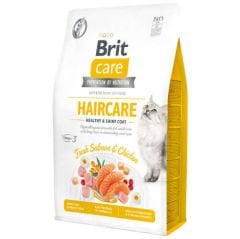 Brit Care Haircare Somon Tavuk Deri ve Tüy Sağlığı Tahılsız Kedi Maması 2 Kg