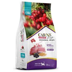 Carni Cat Adult Kuzu Etli/Bögürtlenli Kedi Maması 10 KG