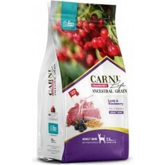 Carni Dog Adult Mini Kuzu Etli/Bögürtlen Köpek Maması 2.5 KG