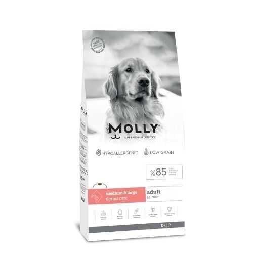 MOLLY SOMON ETLİ YETİŞKİN MEDİUM LARGE KÖPEK MAMASI 15 KG