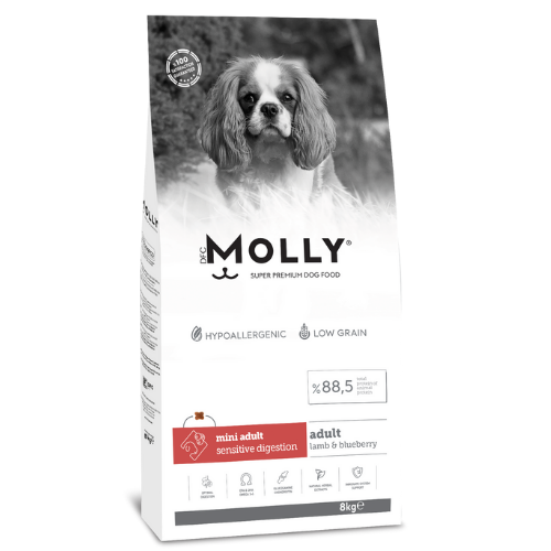 MOLLY  MİNİ YETİŞKİN KUZU ETLİ KÖPEK MAMASI 8 KG