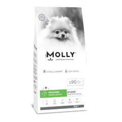 MOLLY MİNİ YAVRU KUZU ETLİ YABAN MERSİNLİ KÖPEK MAMASI 2 KG