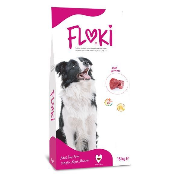 Floki Yetişkin Köpek Maması Biftekli 15 KG