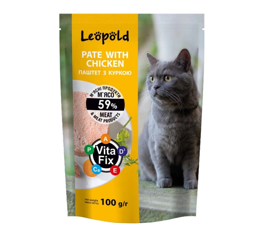 LEÖPÖLD TAVUKLU 100 GRYAŞ KEDİ MAMASI 24 LÜ