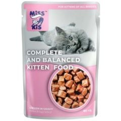 MİSS KİS TAVUKLUYAŞ YAVRU KEDİ MAMASI 80 GR 24 LÜ