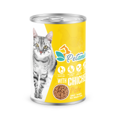 PETAMİN TAVUKLU KEDİ KONSERVE 415 GR 24 LÜ