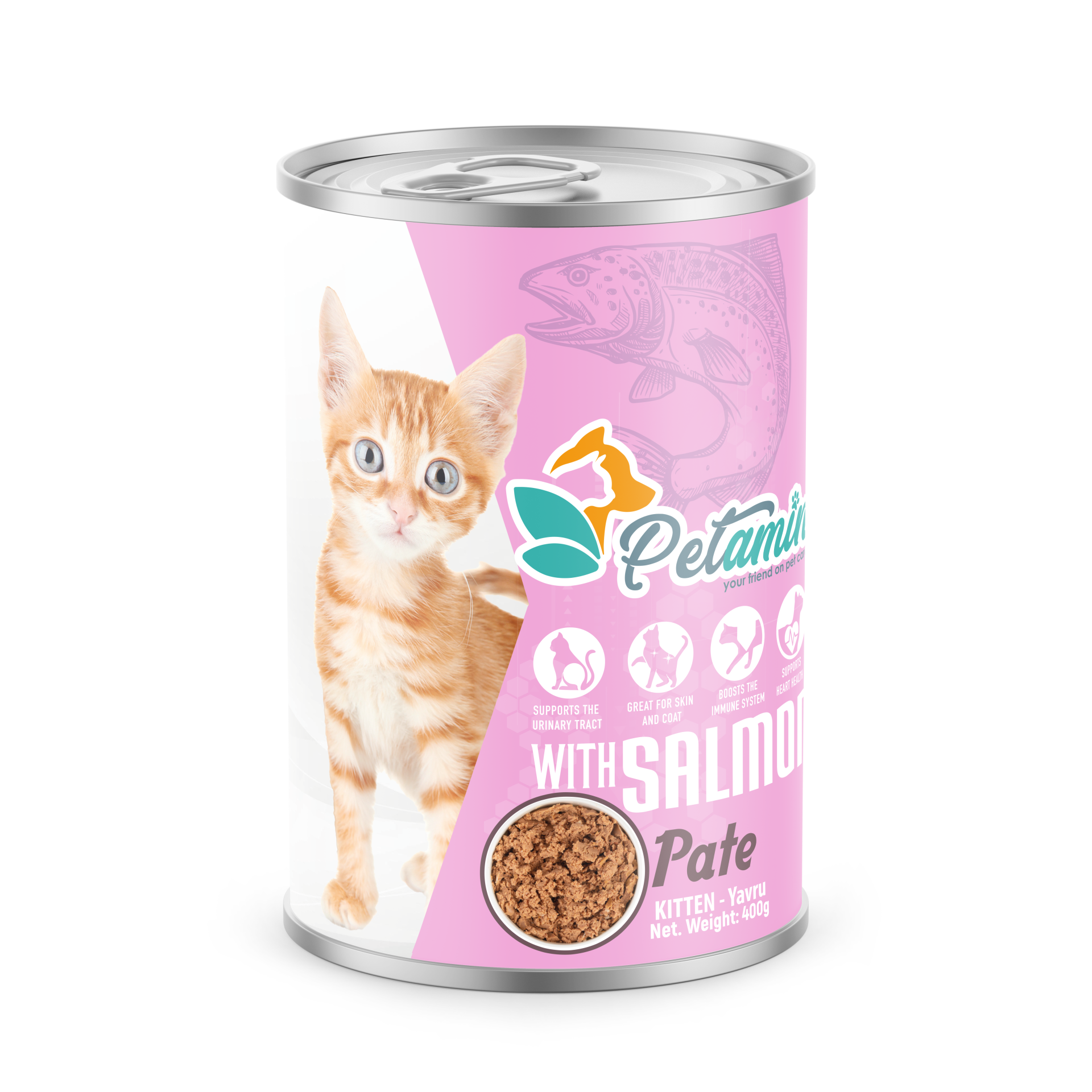 PETAMİN KUZU ETLİ YAVRU KEDİ KONSERVE 415 GR 24 LÜ